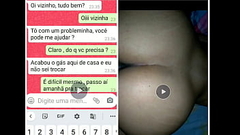 Vizinha safada pediu pra trocar o g&aacute_s pelo whatsapp e acabou levando leitada na cama (Hist&oacute_rinha safada) Thumb