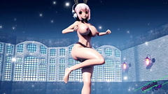 Super Sonico Bouncy Dance 4K Thumb