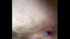 Young boy sticks toothbrush up his tight ass Thumb