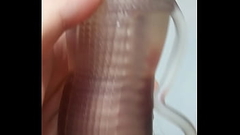 Moaning and cumming Inside fleshlight Thumb
