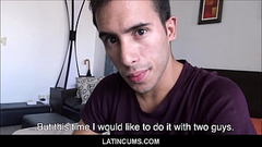 LatinCums.com - Twink Latin Boy &amp_ Three Strangers From App Have Orgy For Cash Thumb