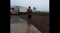 Naked in public, jerking off daylight Thumb