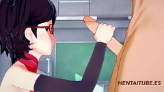 Boku no Hero Boruto Naruto Hentai 3D - Bakugou Katsuki &amp_ Sarada Uzumaki Sex at School - Animation Hard Sex Manga Thumb
