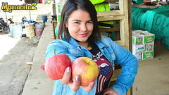 CARNE DEL MERCADO - (Xiomara Soto &amp_ Pedro Nel) Cute BBW Teen Latina Homemade Cock Riding With A Stranger Thumb