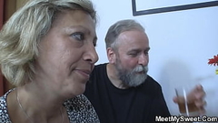 Old couple with son'_s teen gf threesome family orgy Thumb