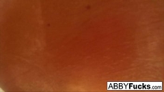 Abigail takes a quick shower and shaves her pussy Thumb