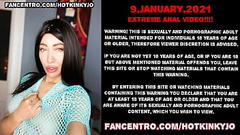 Hotkinkyjo XO speculum, belly bulge, deep dildo, anal gape &amp_ prolapse Thumb