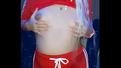 Alina modelista porn star looking hot with red training suite sbowing her butt Thumb