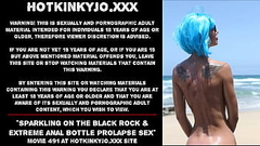 Sparkling on the black rock &amp_ extreme anal bottle prolapse sex Thumb