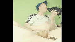 Adam Korecki licking sneakers. Polish faggot exposed online! Thumb