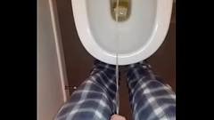 Man with tiny uncut dick pissing at night Thumb