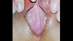 Closeup Rubbing Clit Thumb
