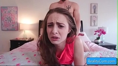 Slutty blonde hottie Allie Nicole enjoy sucking huge fat cock and swallow it deep down her throat Thumb