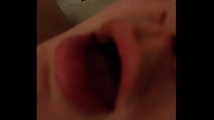 Chubby white girlfriend moaning while I finger her Thumb