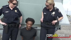 Hardcore interracial sex on the streets with these slutty female cops! Thumb